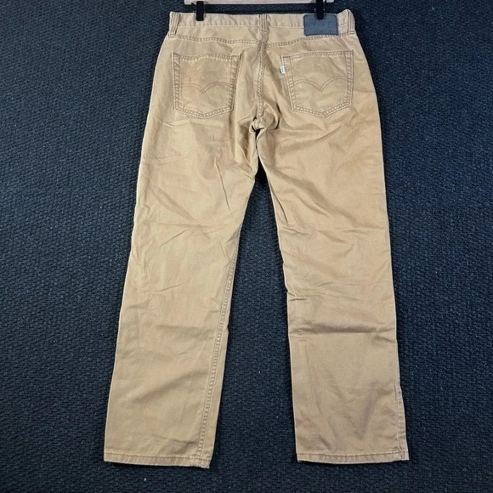 Levi's 505 Regular‎ Fit Tan Khaki Canvas Pants Men Size 34x30